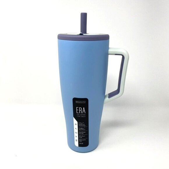 Brumate ERA 40 Oz Leakproof Metal Straw High Tide Blue Color Block - Picture 2 of 7
